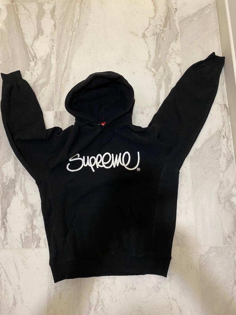 CHEAP SS22 Supreme hoodie Raised Handstyle logo