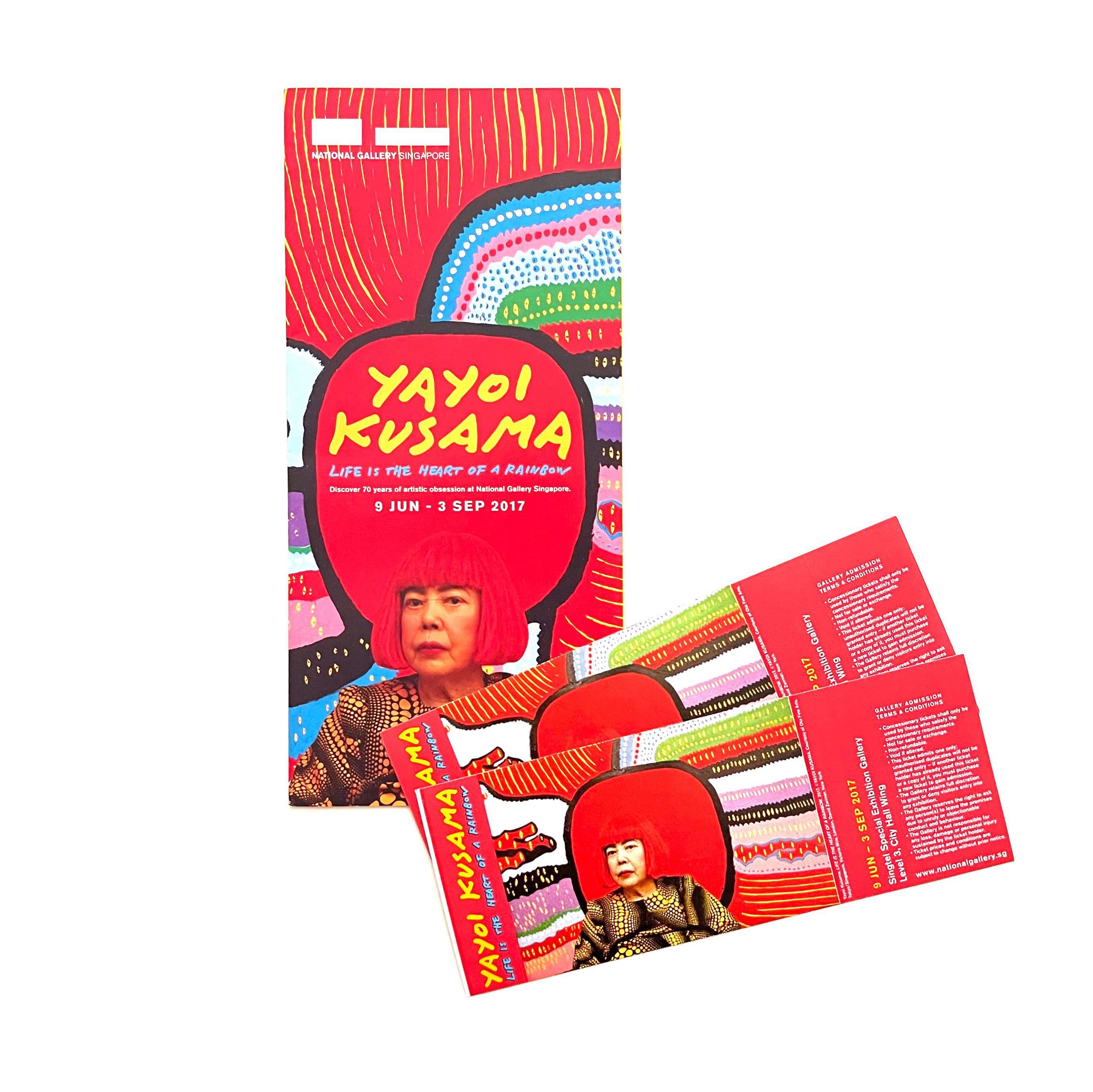 Yayoi Kusama Pamphlet & TicketYAYOI KUSAMA [LIFE IS THE HERAT OF A
