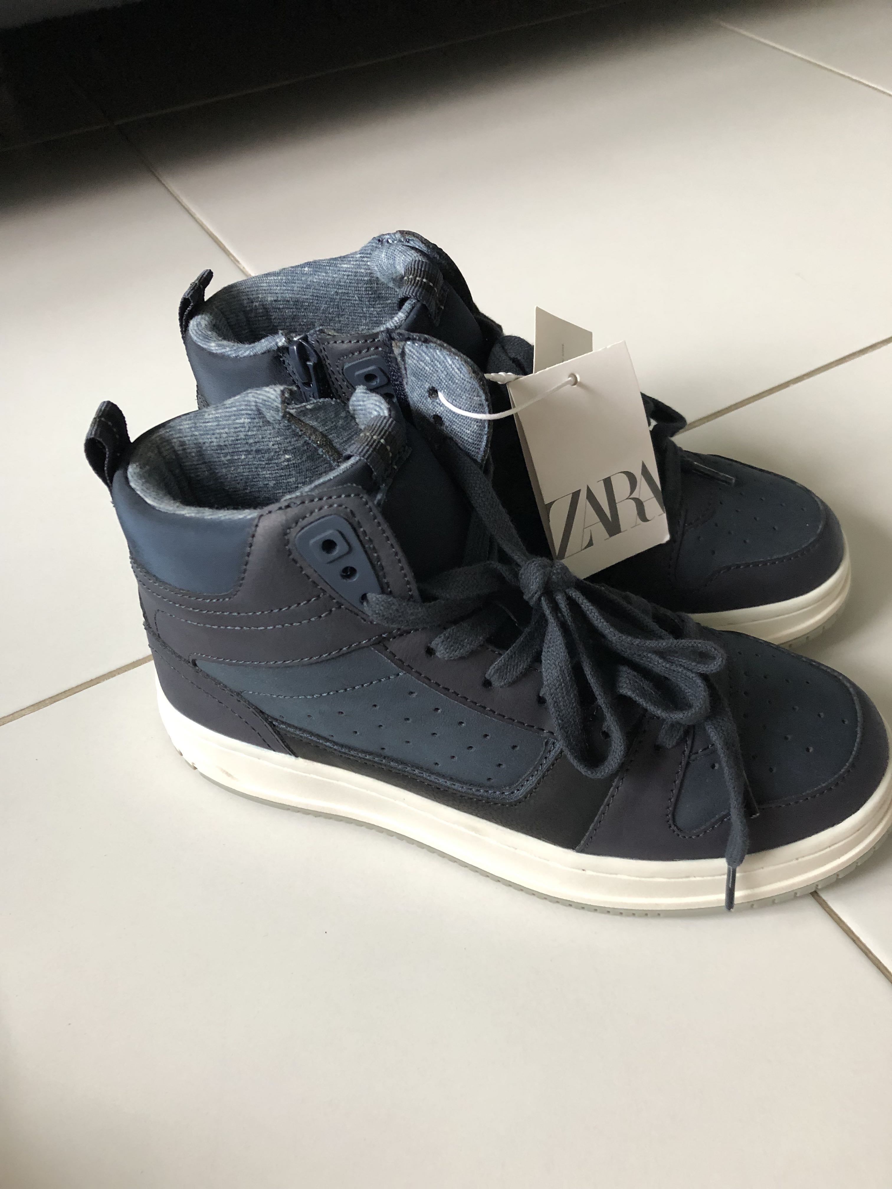 Zara high cut shoes Babies Kids Babies Kids Fashion on Carousell