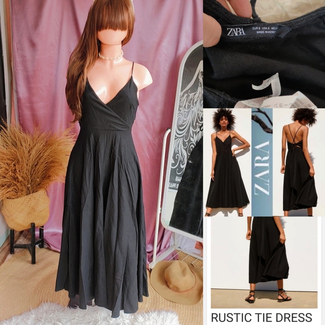 Zara rustic tie dress 2025