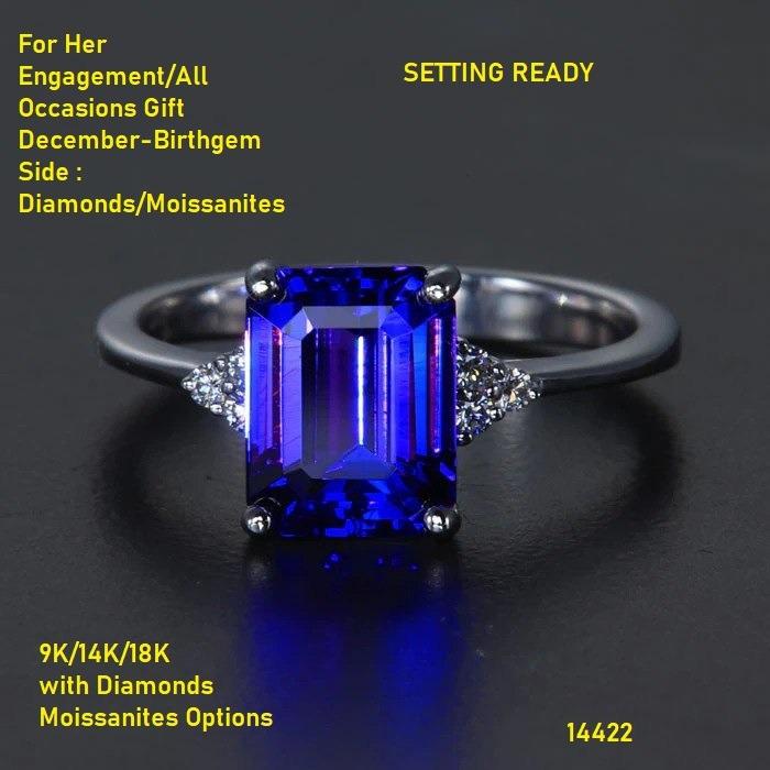 4.55cts Sublime 11.3x5.1x5 Beautiful Tanzanite Setting Ready for your Custom Ring Pendant NO 9 December Birth Gemstone. Lovely Gift idea for