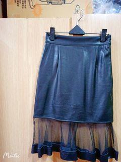 二手良品▫️黑色網紗 魚尾裙