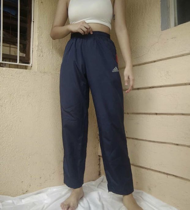 Navy blue adidas track pants, Women's Fashion, Bottoms, Other Bottoms