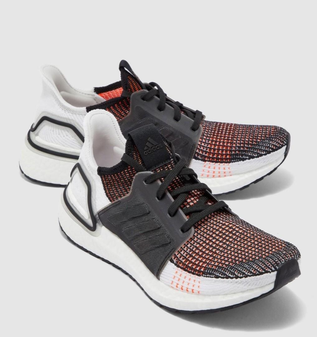Adidas ultra boost 2019 black white solar orange 2025