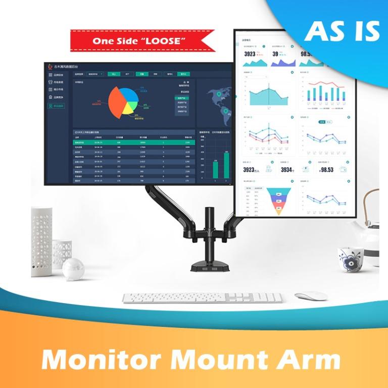 AS IS (A48) Kaloc DS90-2 Desktop DUAL Monitor Stand Mount VESA 17-27 inch  Monitor, Computers  Tech, Parts  Accessories, Monitor Screens on Carousell