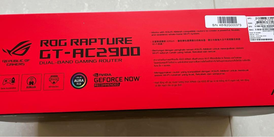 Asus ROG Rapture GTAC2900 (warranty till 17 June 2022), Computers