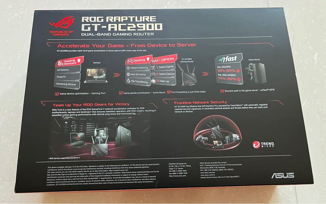 Asus ROG Rapture GTAC2900 (warranty till 17 June 2022), Computers