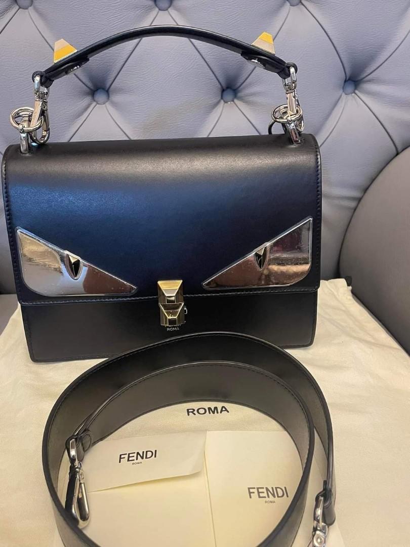 Auth Fendi Khan monster black medium Luxury Bags Wallets on Carousell