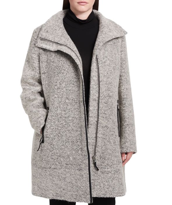 Authentic Calvin Klein Wool Blend Coat, Calvin Klein Wool Coat With Hood