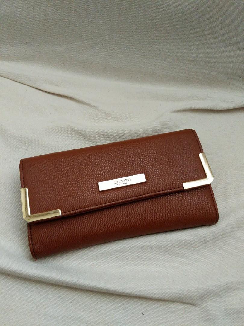 Authentic Dune London Trifold Wallet (Terracotta), Women's Fashion, Bags & Wallets, Wallets