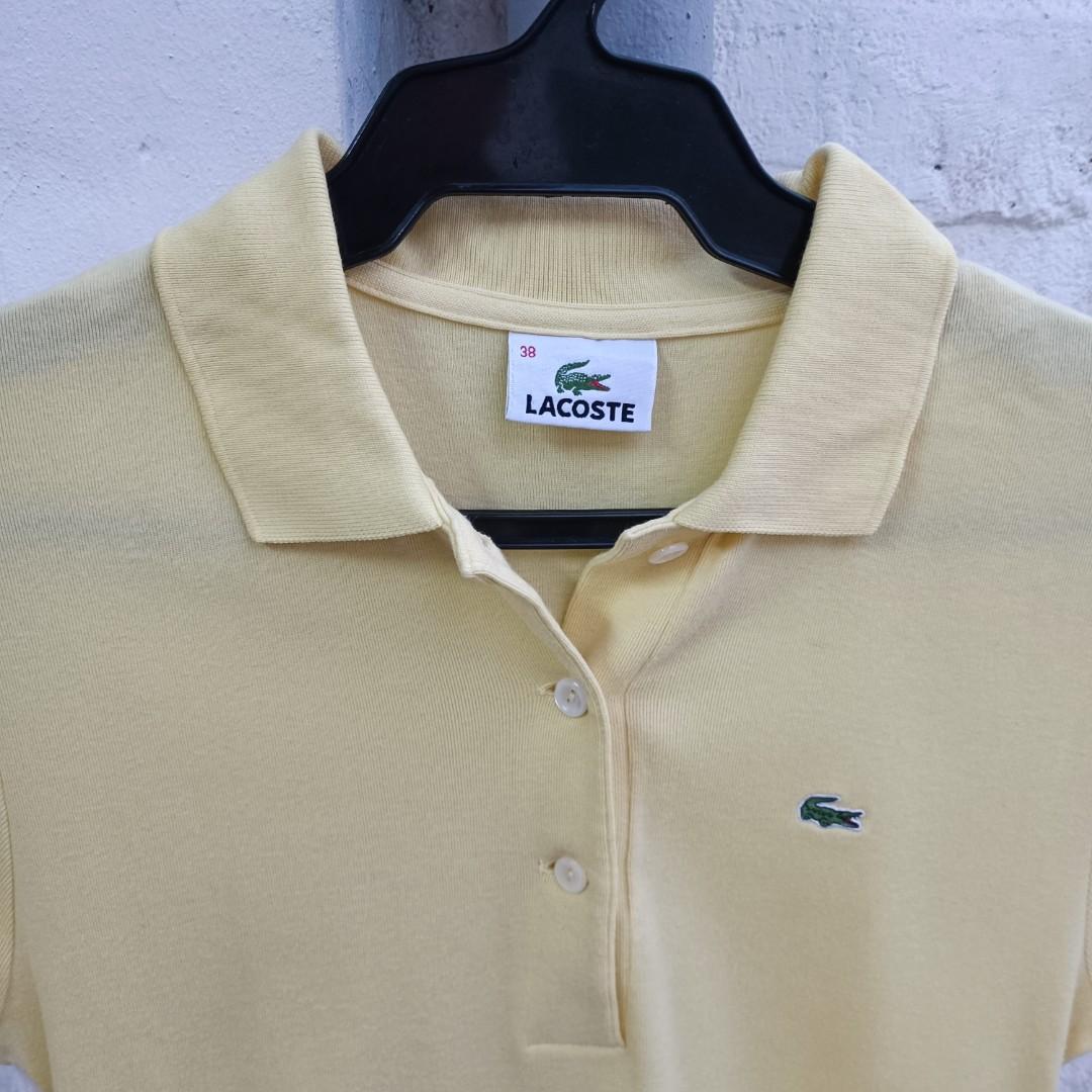 Authentic Lacoste Polo Shirt - Yellow, Women's Fashion, Tops, Shirts on  Carousell