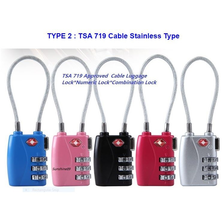 Authentic TSA Approved Travel Luggage Lock* Combination Lock Non TSA