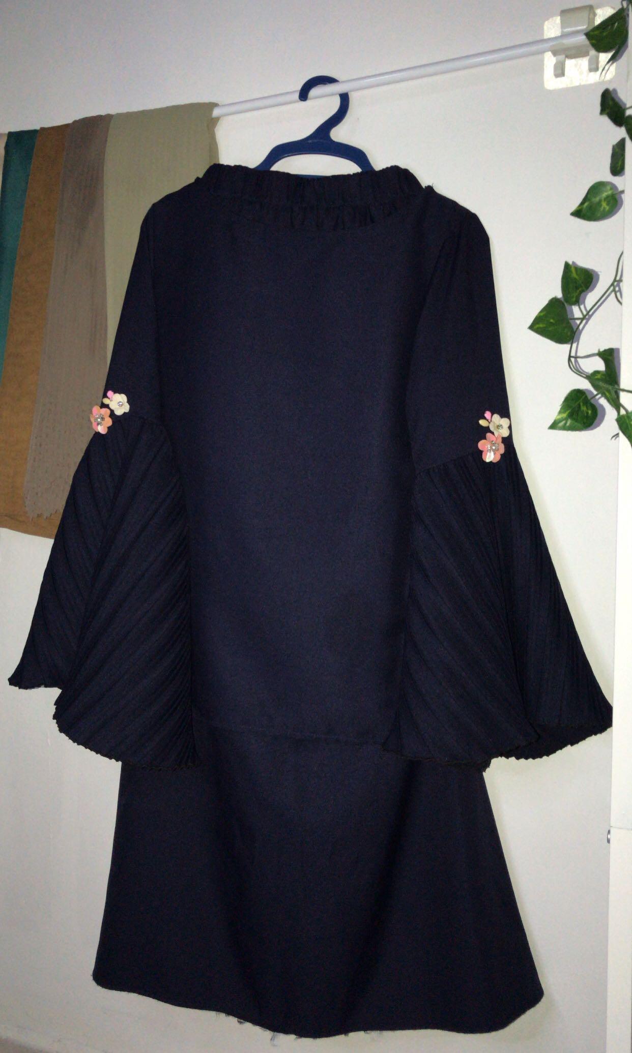 baju kurung moden tangan kembang
