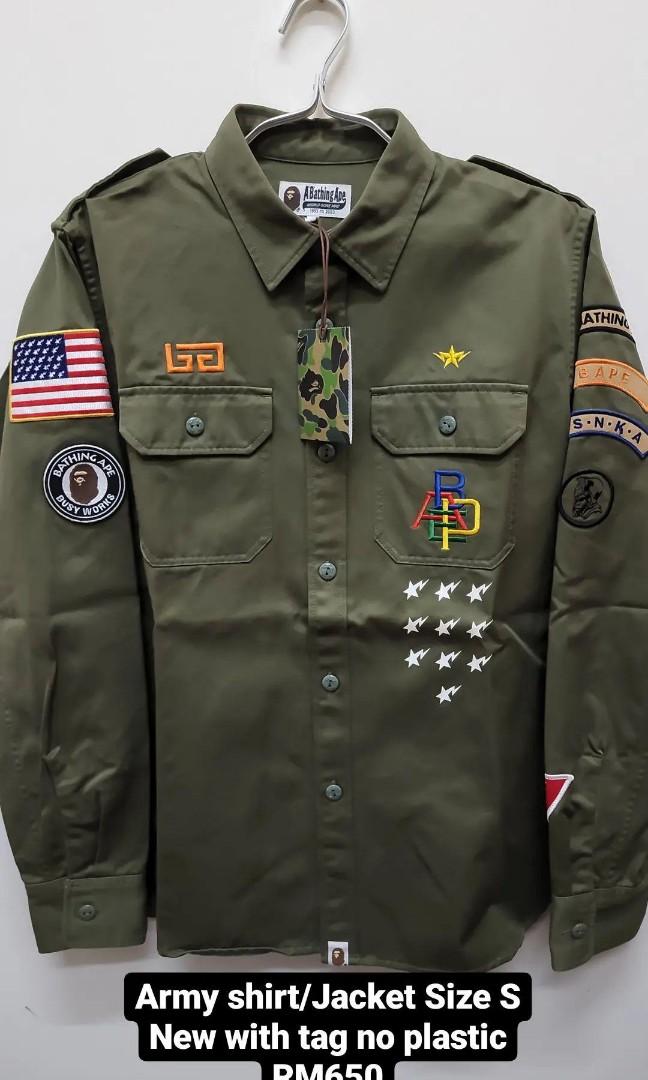 Bape army jacket shirt patches
