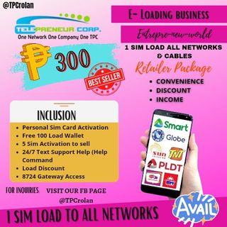 [BEST DEAL] TPC E-Loading Business Retailer's Package 1 Sim Load For all Networks, Cables and Games