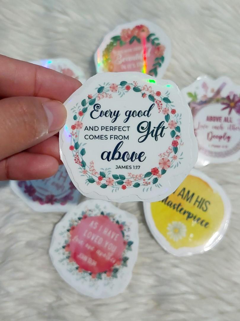 Bible Verse Sticker Waterproof - Pack of 7, Hobbies & Toys, Stationary ...