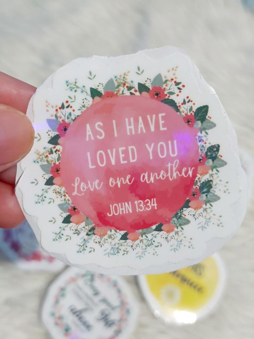 Bible Verse Sticker Waterproof - Pack of 7, Hobbies & Toys, Stationary ...