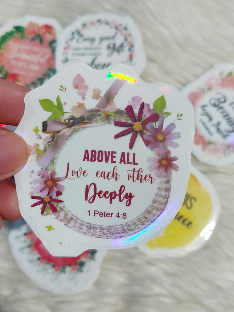 Bible Verse Sticker Waterproof - Pack of 7, Hobbies & Toys, Stationary ...