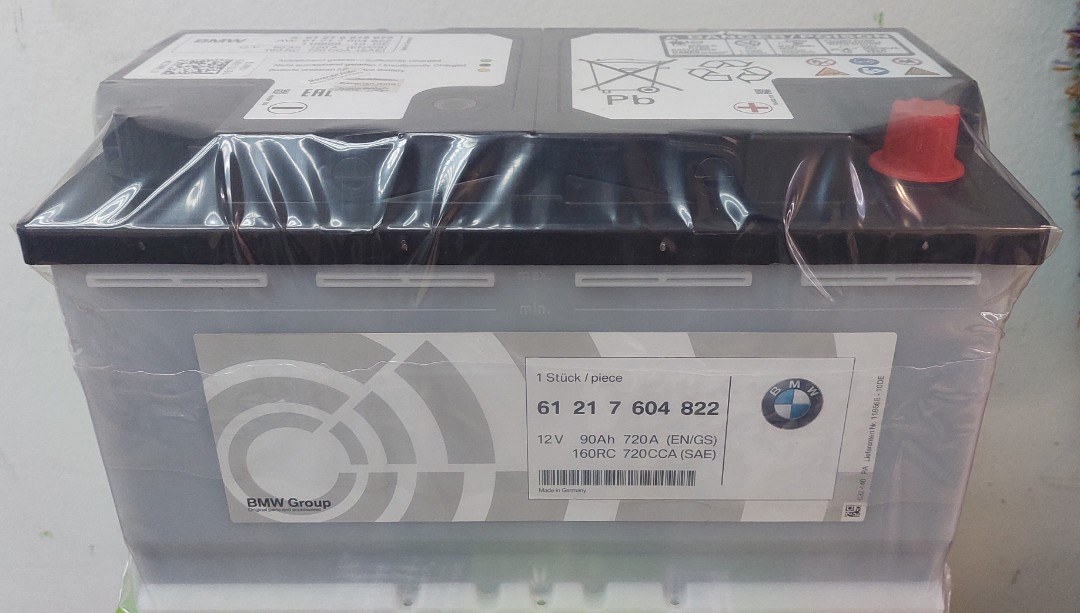 Battery 90AH original BMW - 61217604822, 61 21 7 604 822, 7604822, 61-21-7- 604-822