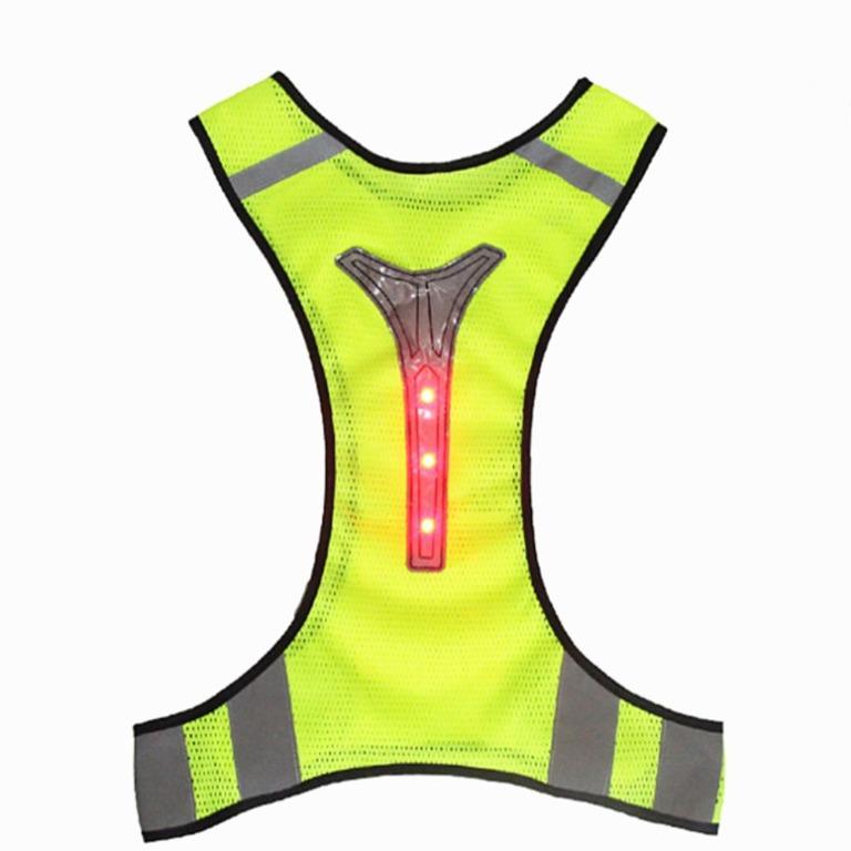 Reflective running vest with led lights hot sale