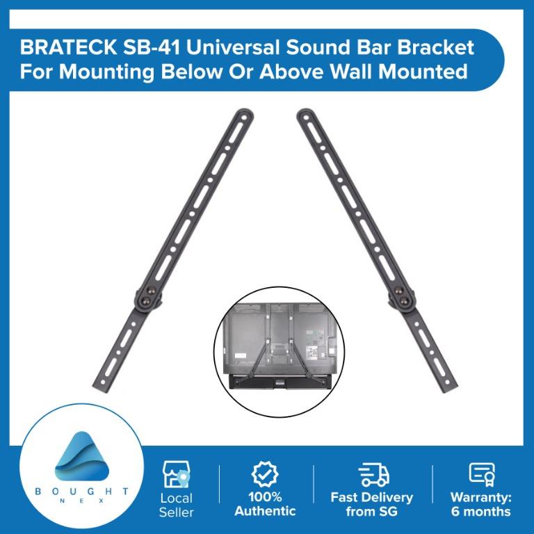 BRATECK SB41 Universal Sound Bar Bracket For Mounting Below Or Above