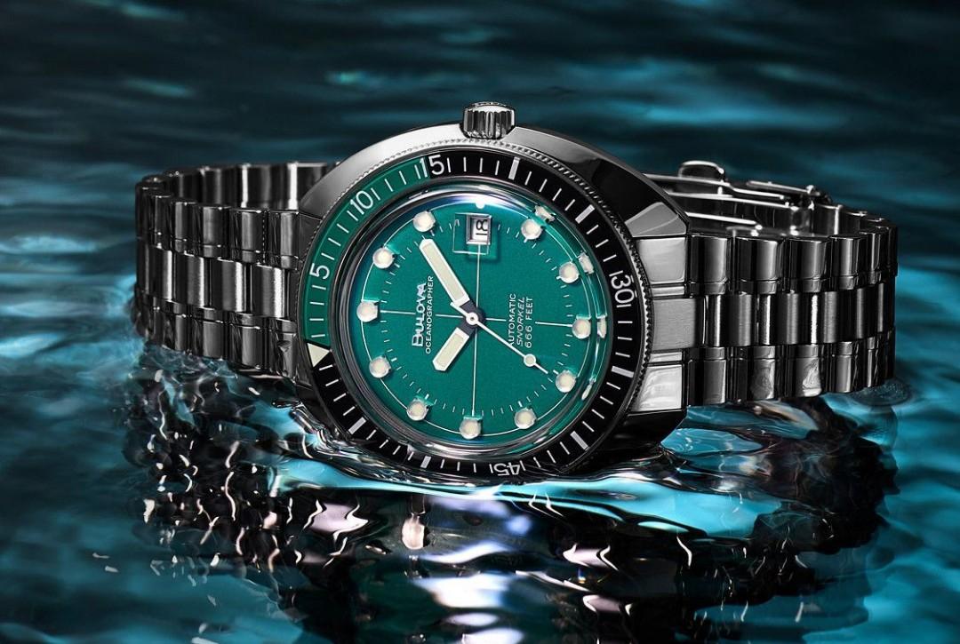 Bulova Oceanographer Green Devil Diver 666 feet Reissue Automatic