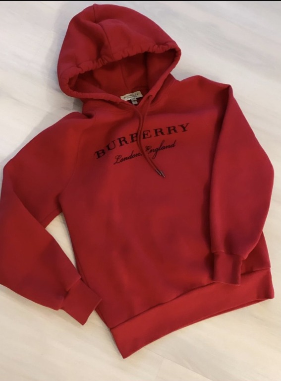Burberry hoodie red new arrivals
