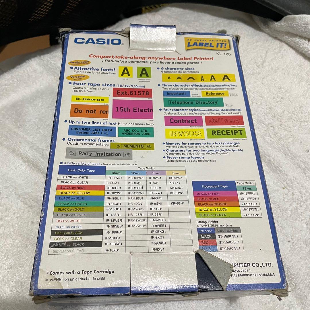 Casio KL100 Label Maker, Hobbies & Toys, Memorabilia & Collectibles, Stamps & Prints on Carousell