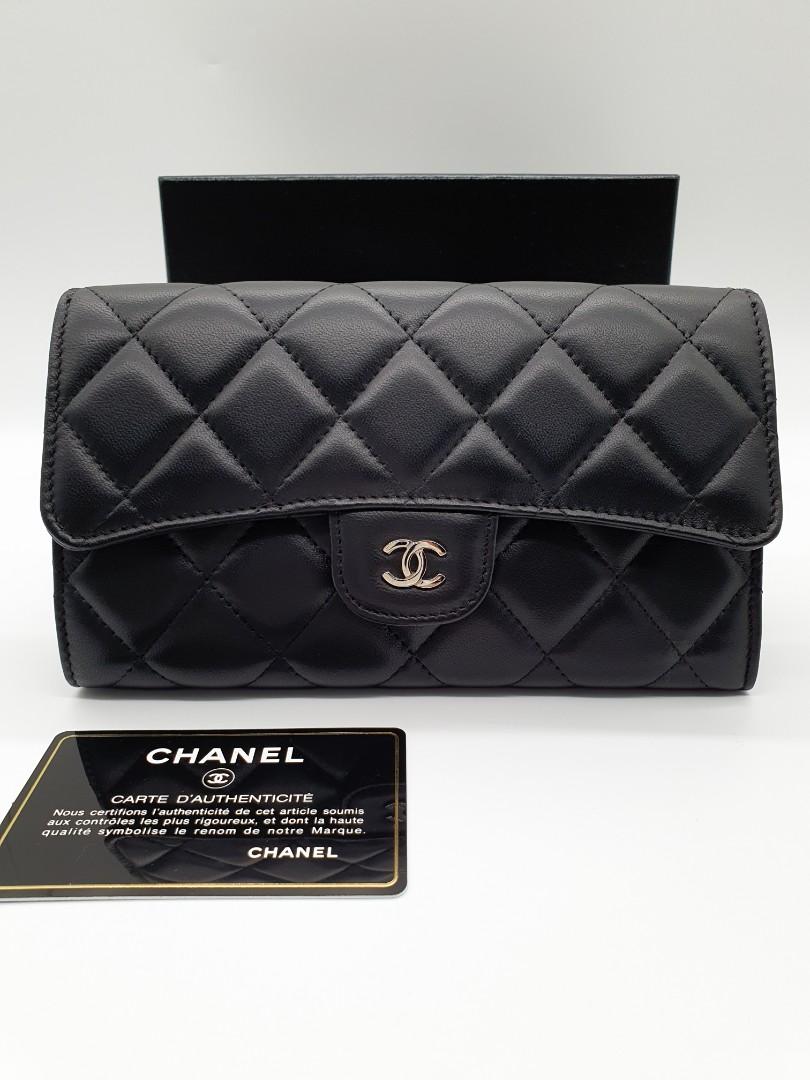 chanel lambskin classic quilted flap wallet