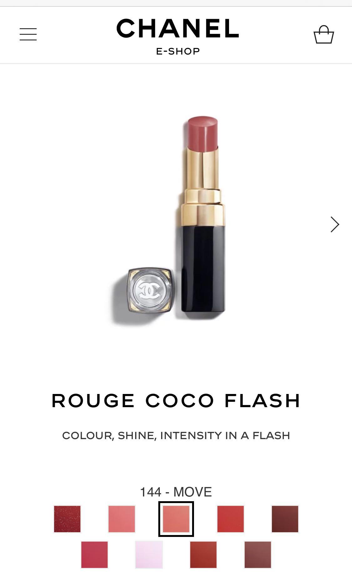 Chanel Rouge Coco Flash Lipstick in 144 Move, Beauty & Personal Care, Face,  Makeup on Carousell