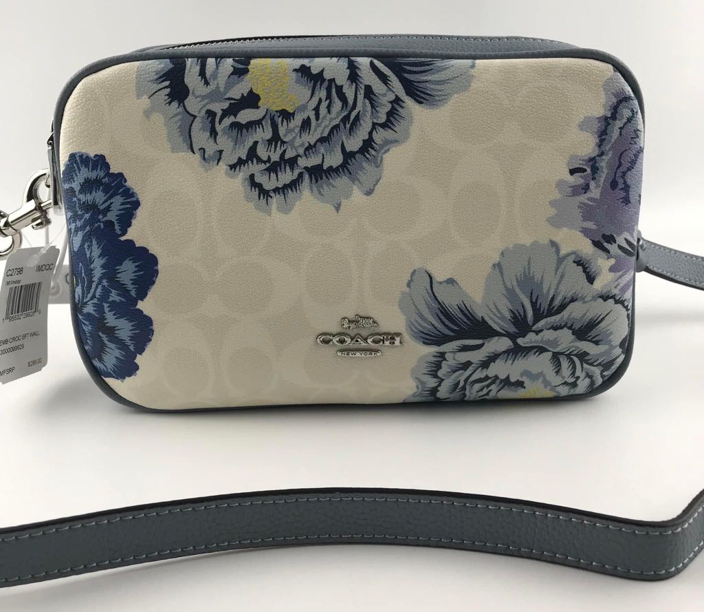 Coach Jes Crossbody in Signature Canvas w/ Flower Print, Women's