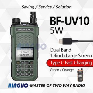 COD - Baofeng UV-10 Walkie Talkie 5W Dual Band Two Way Radio Long Range Portable FM Transceiver