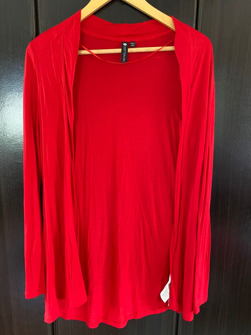 Cotton On Red Bolero, Women's Fashion, Coats, Jackets and Outerwear on ...
