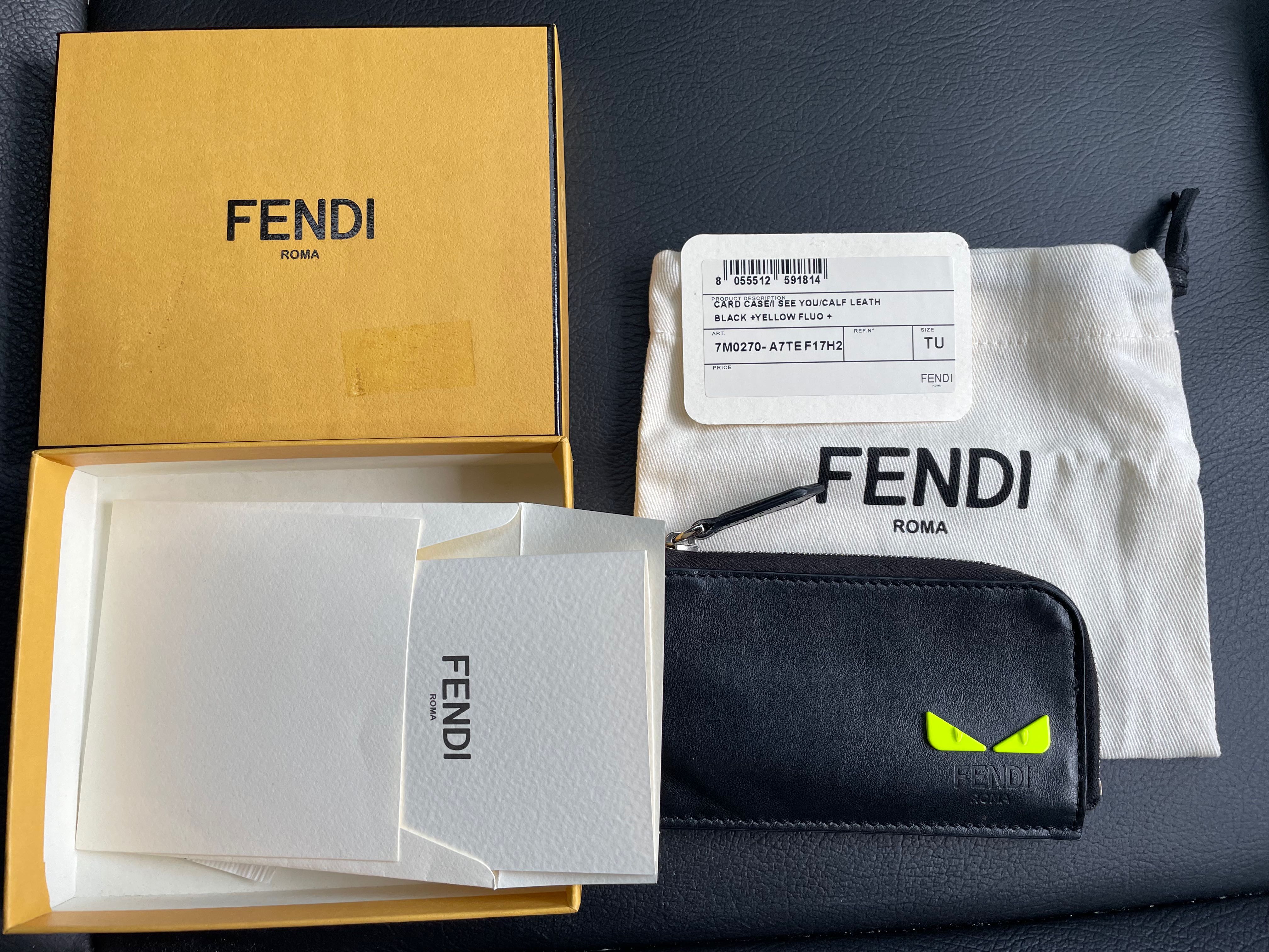 Fendi Monster Eyes Zip Card Case, Luxury, Bags & Wallets on Carousell