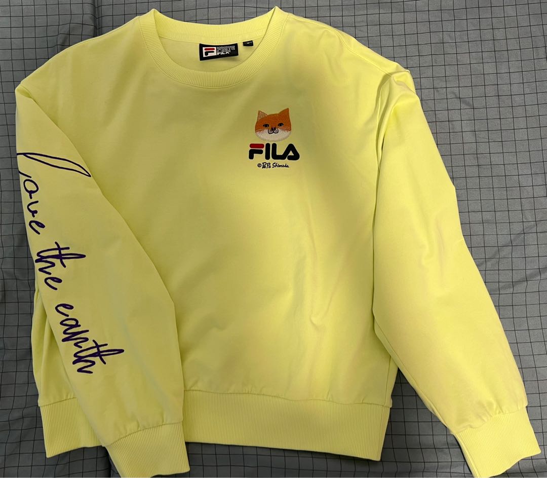 Fila yellow sweatshirt women's new arrivals
