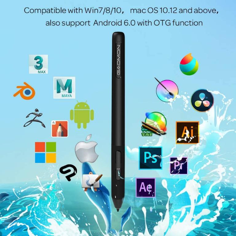 GAOMON S620 Drawing Tablet Design Graphics Tablet 6.5 x 4 Inches Pen
