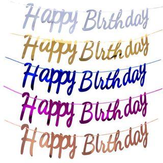 Happy Birthday Paper Banner Bunting For Birthday Event Celebrations