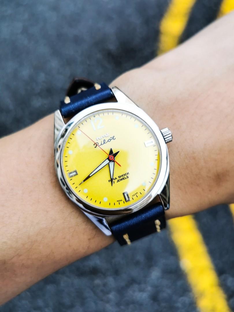 Hmt pilot store yellow dial