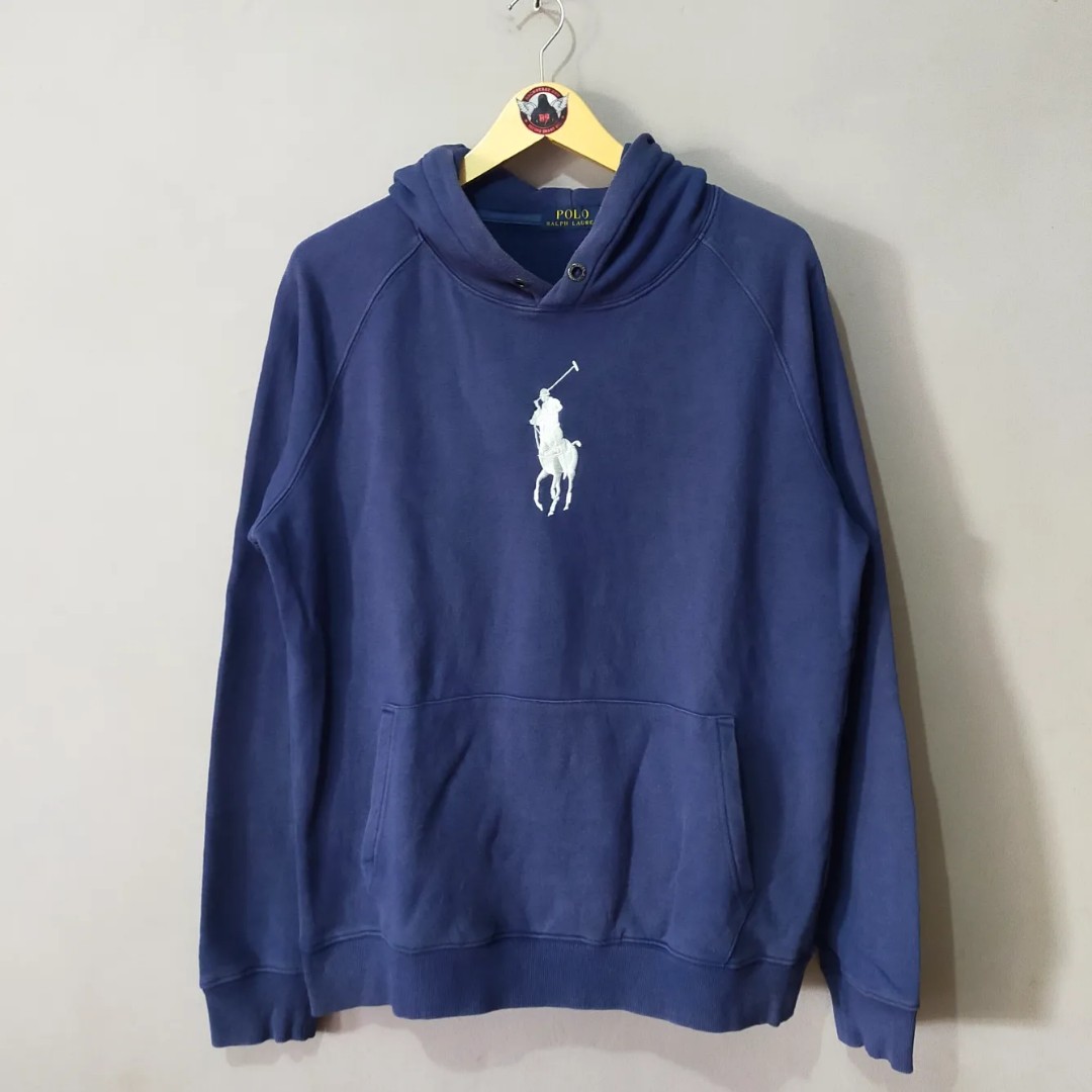 Hoodie Polo Ralph Lauren Big Logo Center Original Fesyen Pria