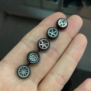 Hotwheels real riders 1/64 jdms gasser bone shaker Tayar getah