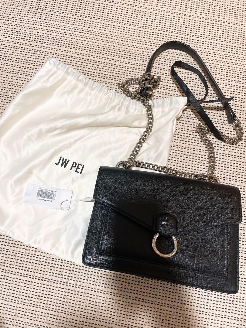 The envelope silver chain crossbody bag black Clearance