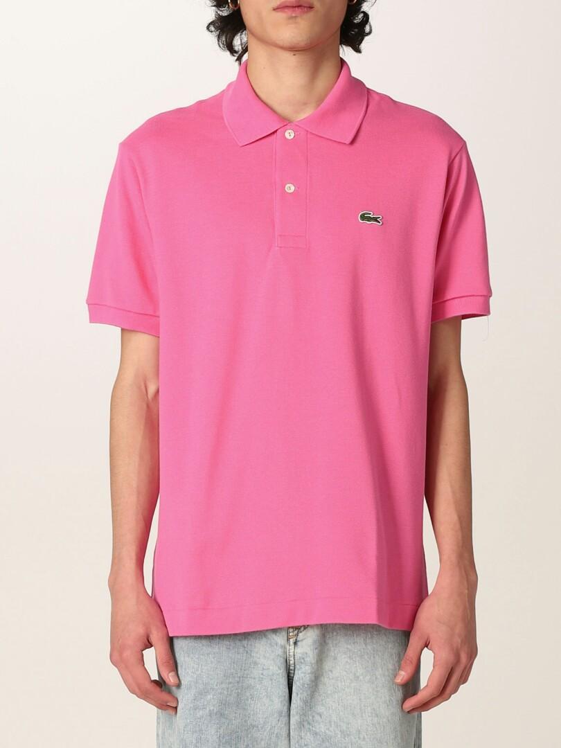 Lacoste pink polo t shirt clearance