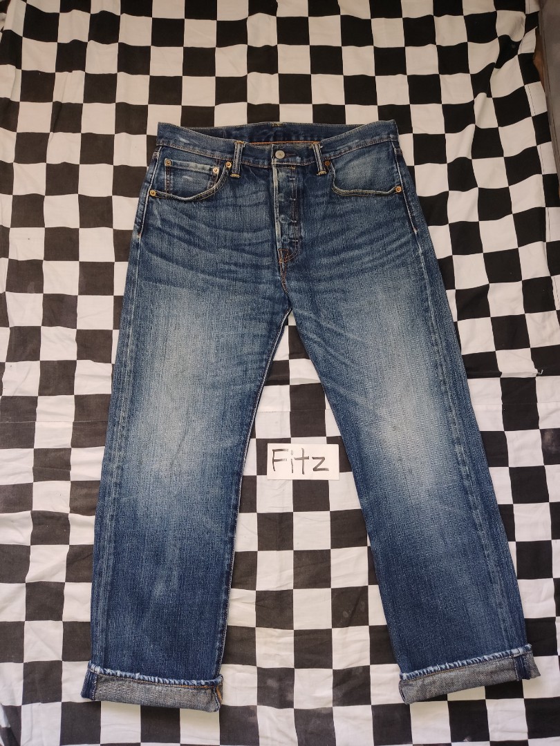 Levi's 501 Leather Patch, Men's Fashion 