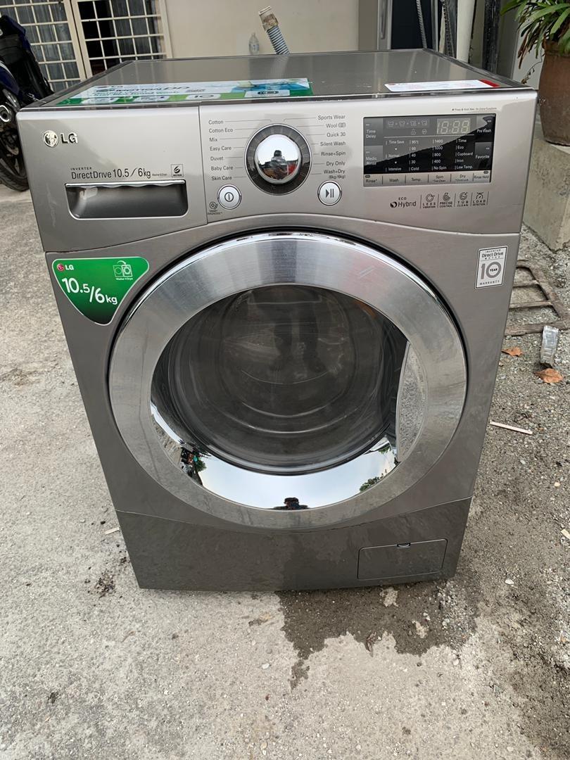 Lg washer dryer combo inverter direct shop drive dry only