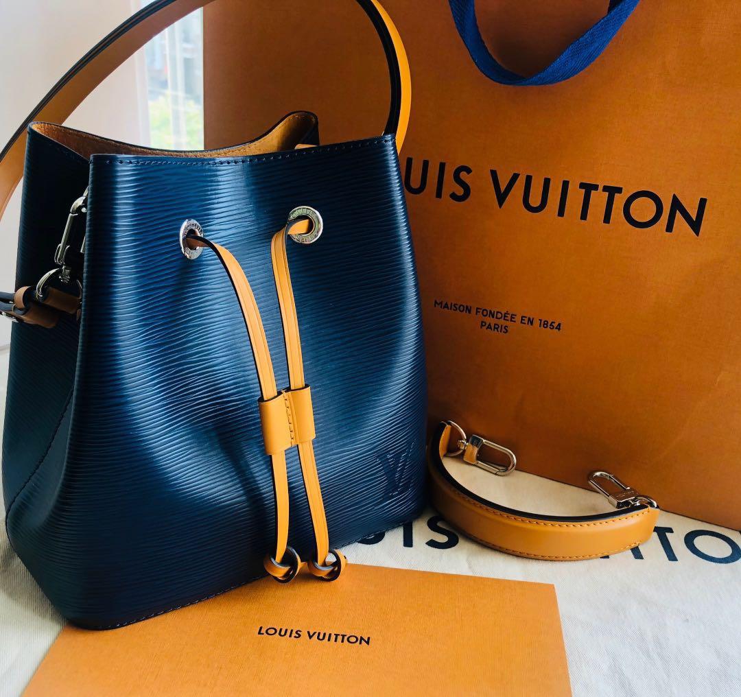 Louis Vuitton Blue & Green EPI Leather NeoNoe Bb Shoulder Bag