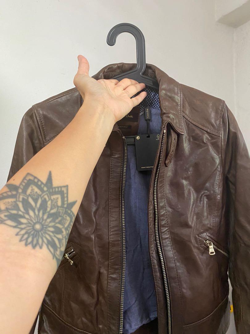 Massimo Dutti Leather Jacket Women s Fashion Coats Jackets and