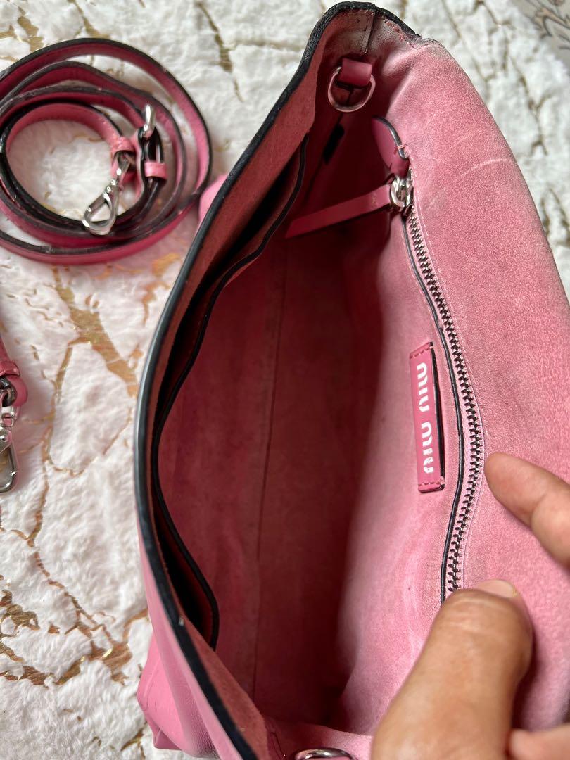 Grace lux leather handbag Miu Miu White in Leather - 32919542