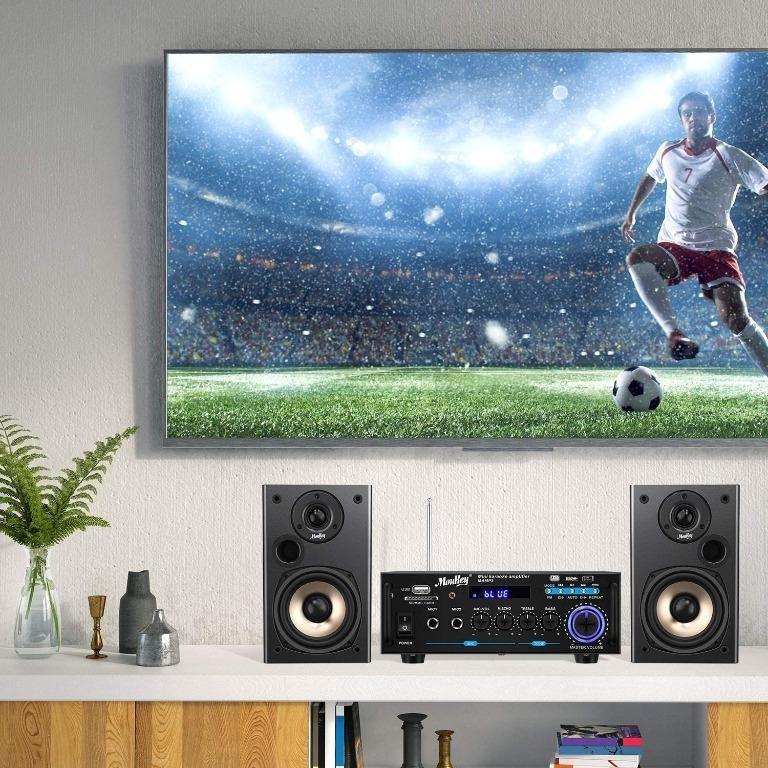 Moukey Bluetooth 5.0 Stereo Amplifier for Home Audio Speakers