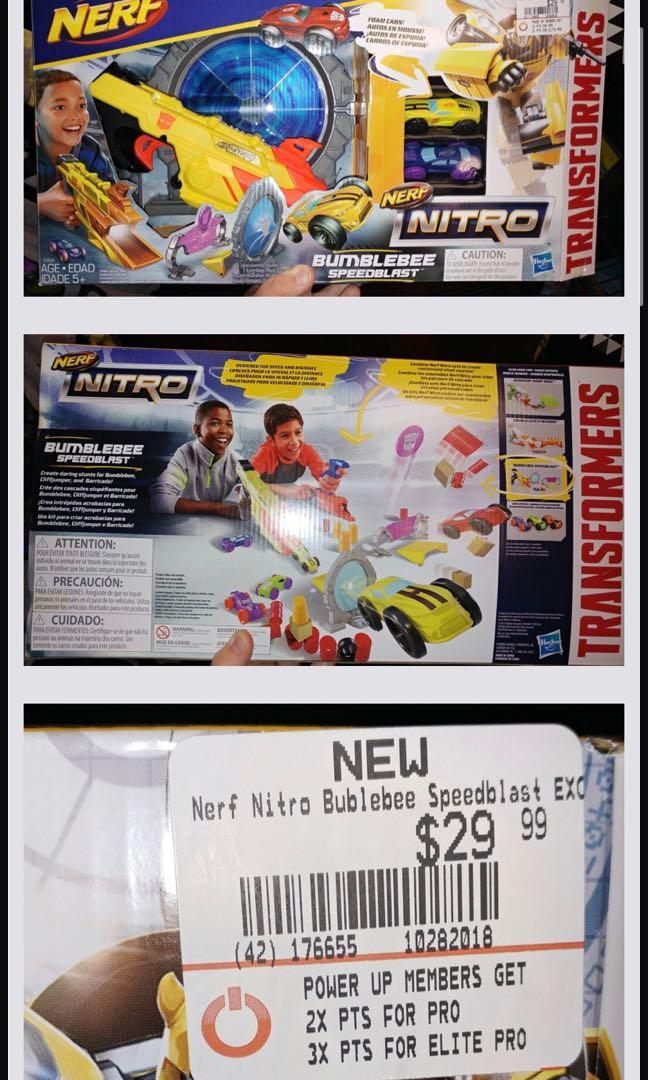Nerf nitro shop transformers bumblebee speedblast