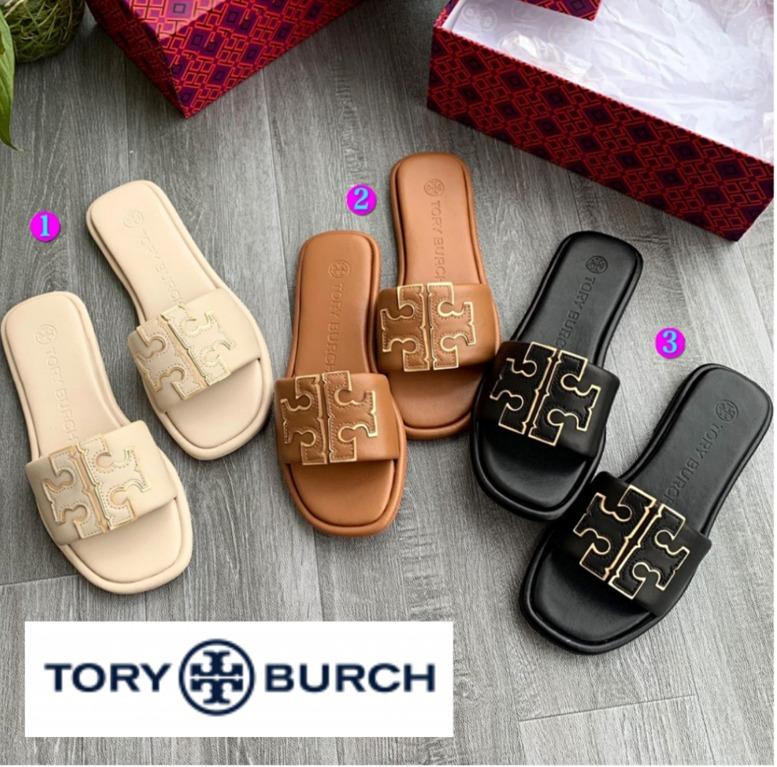 New Tory Burch Original Sandals Double T Sport Slides Collection  Comfortable Casual Sandals For Women Come With Complete Set Suitable for  Gift, Women's Fashion, Footwear, Sandals on Carousell